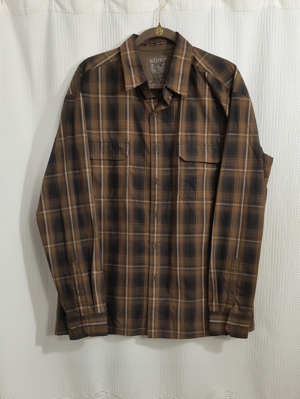 Kuhl Brown Plaid Outdoor Button-Up Shirt Men's